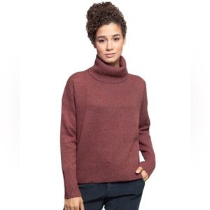 360 CASHMERE RAELYNN CASHMERE ROSEWOOD TURTLENECK SWEATER SIZE MED